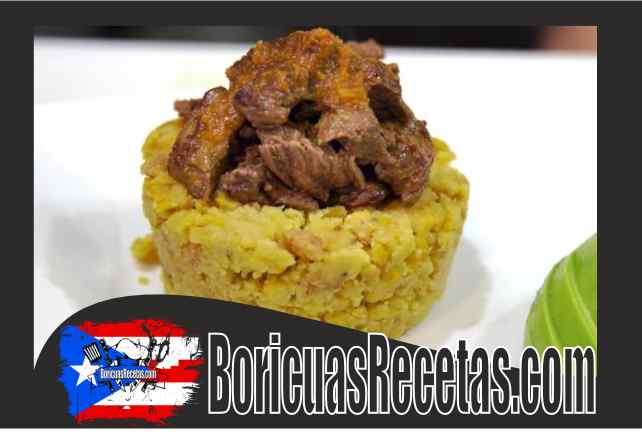 Mofongo con bistec